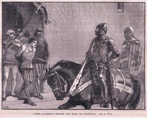 Pier Gaveston davanti al Conte di Warwick AD 1312 da Gordon Frederick Browne
